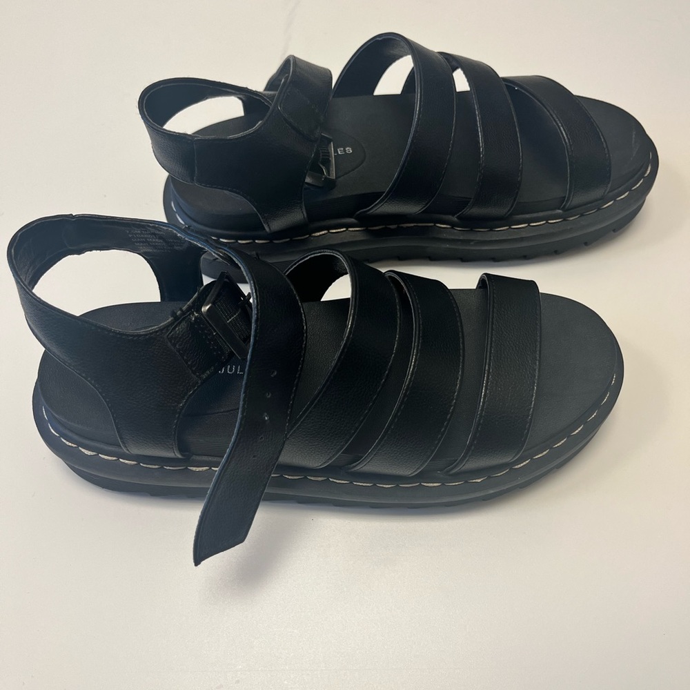 Sincerely Jules Black Sandals with Adjustable Straps